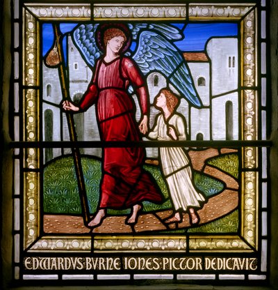 Rottingdean, St Margaret, Morris & Co., Edward Burne-Jones, Ángel guardián, 1893 de Edward Burne Jones